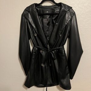 7 For All Mankind Ladies Size Small Faux Leather Jacket